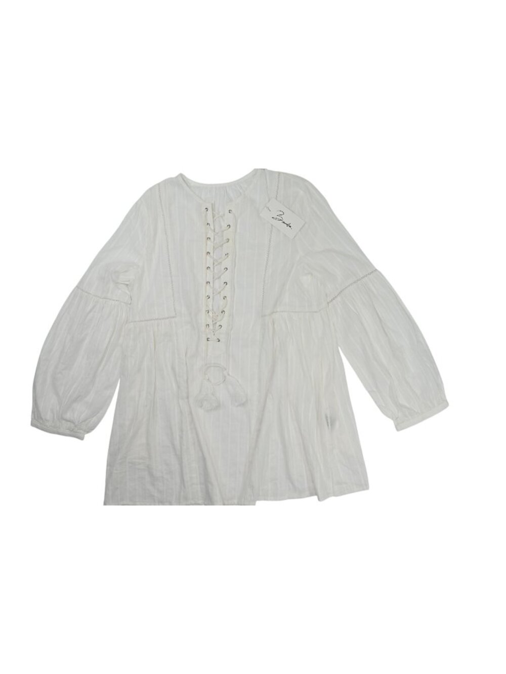 Bamba Gypsy Shirt Dress in White